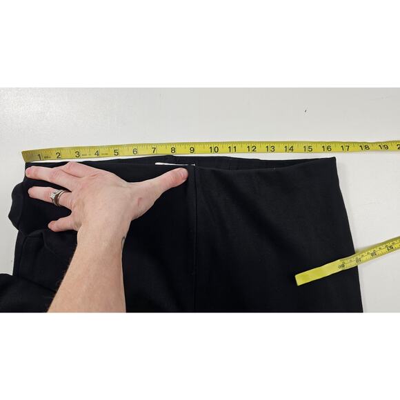 Coldwater Creek M 10-12 womens black pull on pants elastic waist thick cotton - Picture 5 of 8